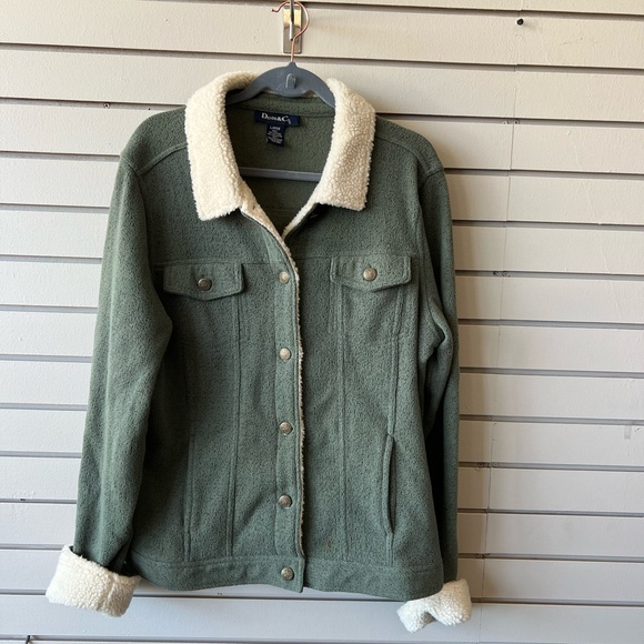 Denim & Co. Womens Large Green Coat. Very Good Condition! - Picture 1 of 3